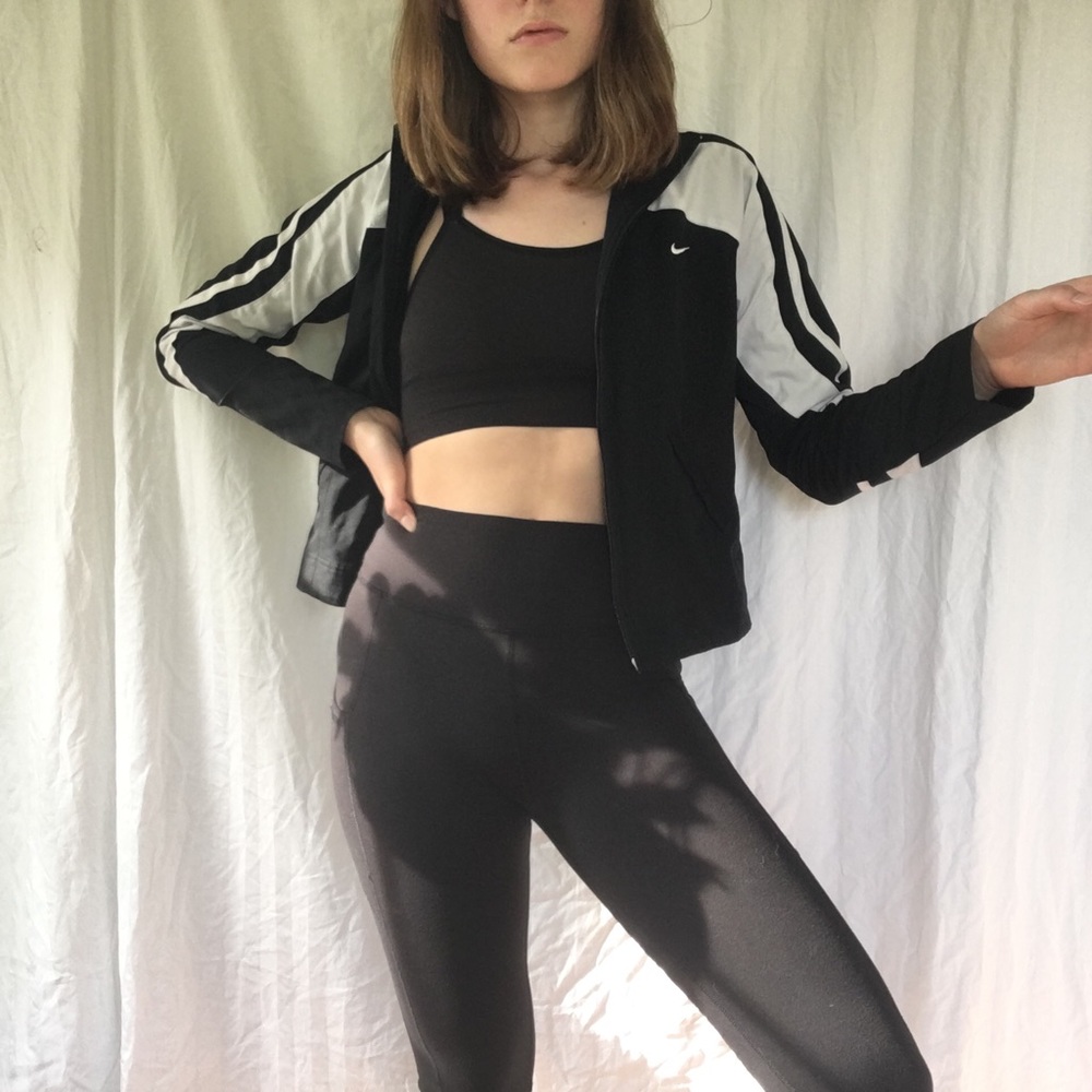 black and white Nike jacket